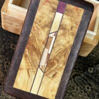 MINI: Curly Cherry with 25-pc framed in Walnut