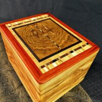 Urn: Olive with 99-piece top framed in Padauk