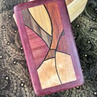 MINI: Curly Cherry with 21-pc framed in Purple Heart