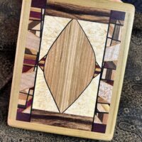 MID Size Box: Walnut w/ 145-pc top framed in Painted Poplar