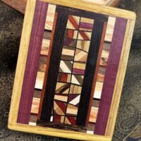 MID Sized Box: Mahogany w/ 144 pc top in Yellow Tarara