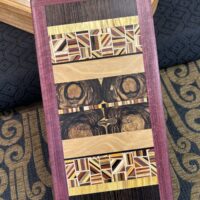 Full Size Friction Top: Cherry with 440-piece Mosaic framed in Purple Heart