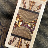 Full Size Friction Top: Walnut with 266-piece Mosaic framed in Maple