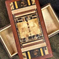 Full Size Friction Top: Walnut with 321-piece Mosaic framed in Padauk