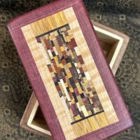 MINI box: Walnut with 216-pc in Purple Heart