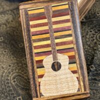 MINI box: Walnut with 62-pc "guitar" in Zebrawood